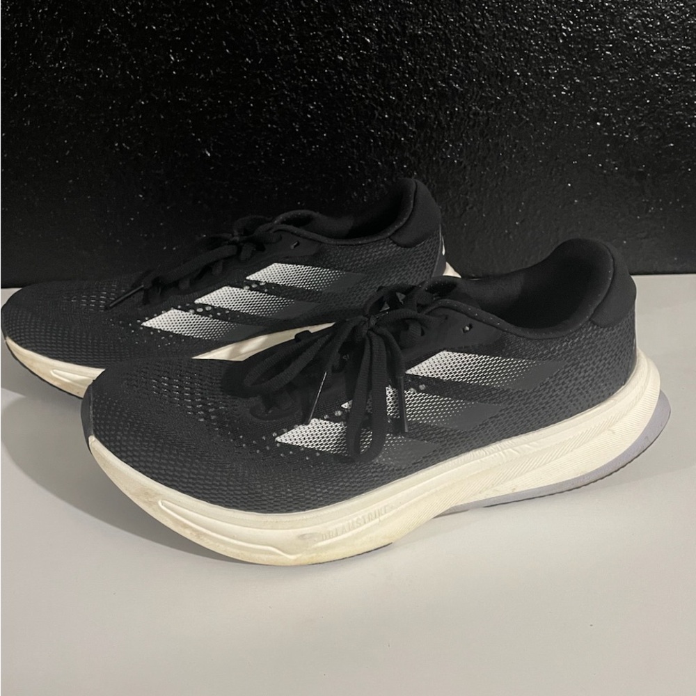 Adidas Black and White Athletic Sneakers
